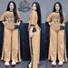 Retro Fashion Printed Two Piece Set For Women Summer Loose Wide Leg Pants And Short Sleeved Suit Plus Size_ecoleips.com
