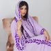 Pink Chiffon Muslim Set Spring/Summer Fashion Conservative Long Robe With Round Neck Headscarf For Women Ages 18-45_ecoleips.com