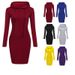 Women's Hooded Drawstring Sweatshirt Long Sleeves Pockets_ecoleips.com