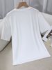 Women's Casual Round Neck Short Sleeve T-Shirt Multi-Color American Style Simple Fashionable Sports Top Solid Printed Loose Fit_ecoleips.com