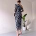 Women's Snake Print Slim Fit Long Sleeve Dress Bodycon Sexy Autumn New European American Style Dress_ecoleips.com