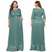 Hot Selling Plus Size Women's Clothing New Lace Pocket Evening Dress Bridesmaid Dress_ecoleips.com