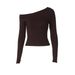 Women's Slim Fit Off-Shoulder Top European American Style Sexy Alluring Autumn Arrival Innerwear Casual Fashion Top_ecoleips.com