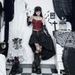 XS25039 Dark Gothic Style Basic Camisole With Chest Pads 2025 New Slim Fit Tank Top For Women_ecoleips.com