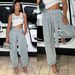 Women's Clothing Fashion Sleeve Pocket Casual Loose Sports Pants_ecoleips.com