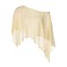 Women's French Style Irregular Shawl Knit Top Loose See through Base Layer Spring Fashion 2026 New Arrival_ecoleips.com