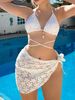 Women's Bikini Set With Lace-Up Star Design Sheer Mesh Skirt - Sexy Swimwear For Beach & Pool_ecoleips.com