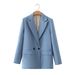 2025s 2025 Spring And Autumn New Style Fashion Casual Light Grey Suit Coat Women's A8PS27372_ecoleips.com