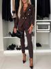 Fashionable Temperament Suit Suit Long Sleeve Button Suit For Women_ecoleips.com