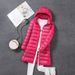 Women's Lightweight Down Jacket With Detachable Hood, Mid-Length Slim Fit Winter Coat, 50% White Duck Down Filling, Windproof & Warm_ecoleips.com