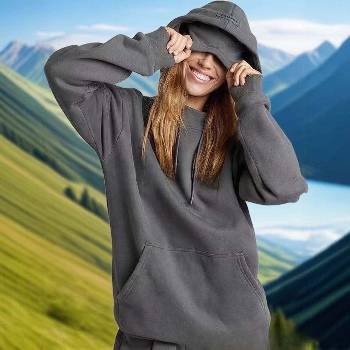 Men's & Women's Hooded Sweatshirt With Built-in Sleep Mask – Oversized Streetwear Pullover (XS-XXXL, Black/Pink/Grey/Burgundy/Beige)_ecoleips.com