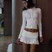 Women's Slim-Fit Knit Sweater & Midi Skirt Set – Long-Sleeve Ribbed Cotton-Blend Outfit, Solid Color Elegant Two-Piece_ecoleips.com