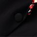 Women's Statement Blazer With Intricate Red Beadwork - Tailored Slim-Fit Career Jacket For Office & Evening Wear_ecoleips.com