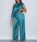 New Long Sleeve Splicing Double Breasted Suits Striped Loose Trousers Two Piece Suit_ecoleips.com