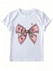 Women Cash Bow Graphic T Shirt Oversized Short Sleeve Y2K Coquette Money Print Casual Streetwear Tee_ecoleips.com