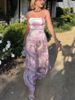 Women's Clothing Women's Strapless Printed Dress Slim Fit Fashionable Sleeveless_ecoleips.com