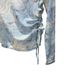 Vintage Tie-Dye Mesh Sunscreen Shirt For Summer Vacation, Irregular Drawstring Long Sleeve Top, Stylish T-Shirt A10676_ecoleips.com