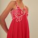 Sweet Style Embroidered One-shoulder Strap Dress Goldfish Pattern High Waist Loose Long Summer Dress For Women_ecoleips.com