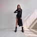 Elegant Sexy Hollowed out round Neck Slit Dress European American Style Summer New 2025 Cross Border E Commerce Women's Clothing_ecoleips.com