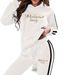 Men's Casual Streetwear Two-Piece Outfit Letter Print Hoodie And Jogger Set White Or Black Sizes S to XXL_ecoleips.com