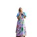 Women's Linen Cardigan Dress Printed Shirt Collar Personalized Clothing_ecoleips.com