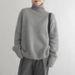 Aria Basics Aria Basics European American Cross-border Women's Sweater, Autumn Winter Thickened High-neck Loose Knit Pullover, Suitable For Both_ecoleips.com