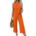 Women's Casual Elegant Sleeveless Two Piece Set Solid Color Hollowed out Floral Patchwork Suit European American Style_ecoleips.com