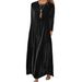 2024 Spring New Velvet Slim Fit Elegant Round Neck Long Dress_ecoleips.com