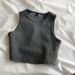Women's Clothing Summer Navel Revealing Vest Internet Celebrity BM Style High Waist Slimming Short Sleeveless Bottoming Female_ecoleips.com