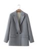2025s 2025 Spring And Autumn New Style Fashion Casual Light Grey Suit Coat Women's A8PS27372_ecoleips.com