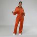 Women's Clothing Autumn And Winter Leisure Velvet Long Sleeved Elastic Waist Zipper Jacket Trousers Sports Suit_ecoleips.com