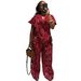 Women's Clothing Women's Style Printed Slimming Shirt Wide Leg Trousers Set Fashion Drawstring Waist Elegant Stylish Short Sleeved Outfit_ecoleips.com