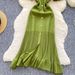 YuooMuoo Brand Fashion Vintage Knitted Long Dress Spring Summer Women Elegant V-neck Ruffled Bodycon Sweater Dress Party Vestido_ecoleips.com