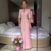 Women's Clothing Elegant Style Long Dress For Women Short Sleeve Soft Feminine Design Summer For Formal & Casual For Women_ecoleips.com
