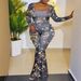 Plus Size Floral Print Jumpsuit For Women – Stylish Backless Bell Bottom Romper With Long Sleeves, Comfortable & Fashionable Outfit For Casual Wear_ecoleips.com