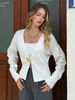 Women's Elegant Stylish Solid Color Knitted Cardigan Spring Summer European American Style_ecoleips.com