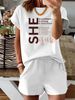 Women’s 2 Piece Outfit Set – Oversized Graphic T-Shirt And Biker Shorts Matching Set, Casual Summer Lounge Tracksuit For Daily Wear-348_ecoleips.com