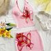 Floral Summer Vacation Style Women's Tie-Front Halter Dress And Bodycon Skirt Set Sexy Versatile Two-Piece Outfit_ecoleips.com