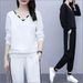 Women's Clothing Plus Size Autumn Casual Sports Suit For Curvy Girls Slimming Stylish Two Piece Set Youthful_ecoleips.com