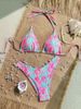 Women's Printed Two-Piece Bikini Set Low-Back Swimsuit for Beach Pool Vacations Stylish Swimwear_ecoleips.com