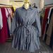 Women's Striped Shirt Dress American Style Lapel One Row Of Buttons Drawstring Waist Casual Elegant Fashion Autumn 2026_ecoleips.com