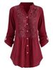 2025 New Women's Long Sleeve V-neck Blouse Plus Size Lace Shirt_ecoleips.com