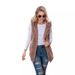 Women's Longline Hooded Fleece Vest Coat - Soft Plush Outerwear For Autumn & Winter - Wine Red - Sizes S-5XL_ecoleips.com