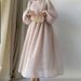 Women's Clothing Women's Wear New Style Big Swing Skirt Round Neck Lantern Sleeves_ecoleips.com