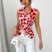 Sleeveless Women's Fashion 2025 Summer Vacation Style Turn-down Collar Tie Shirt_ecoleips.com