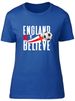 Women's T-Shirts Womens T Shirt England Football We Believe Ladies Tee Gift_ecoleips.com