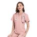 Women's Clothing Hospital Hand Washing Suit Dental Clinic Operating Room Nurse Uniform Short Sleeve V Neck Hand Washing Suit_ecoleips.com