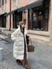 Women's Long Over-the-Knee Fluffy Down Jacket – Oversized Loose Fit Winter Coat, High-End Fashion Puffer Coat For Extreme Cold_ecoleips.com