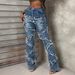 Vintage Stretch Denim Jeans For Women – Distressed Washed & Patchwork Design (XS-XXL, Mid-Rise, Retro Blue & Indigo)_ecoleips.com