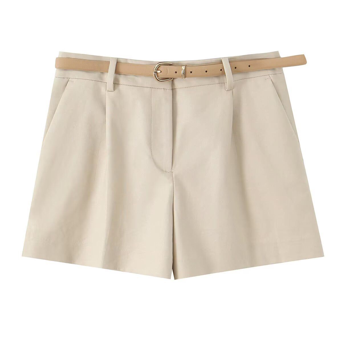 Aria Basics Aria Basics Z Cross-Border European And American Style 2025 New Fashionable Women's Clothing Wholesale With Belt Pleated Casual_ecoleips.com